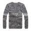 Men's knitwear grey color long sleeve sweater knitting machine price