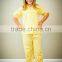 2017 Custom Made Pajamas Black Polka Dots Girls Pajamas Set