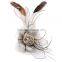 Fabric feather big flower brooches handmade corsage brooch Feather pearl flower Head Clip brooch