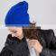 2015 womens plaid pattern wine color cuff headwear