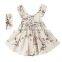 Baby Girls Clothes Summer Floral Print Backless Party Dresses For Children Frock Design For Baby Girl