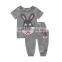 Custom Casual Girls Summer Clothing Sets Kids Clothes Hot Sale Children Clothes Kids Carton Children Clothing Set