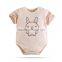 Factory Price Organic Cotton Baby Girls' Organic Short Sleeve Romper organic baby clothes