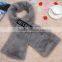 2017 factory wholesale New Winter Fashion Lady Plain Plush Faux Rabbit Fur Scarf from China