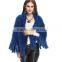 Europe and the United States autumn and winter new hand-woven imitation rabbit fur tassel triangular bride fitted fur shawl
