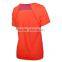 T092-1643O Short Sleeve V-Neck Custom Performance Polyester Spandex Women Outdoor T shirt