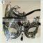 Carnival Mardi Gras Masquerade Black Sequin Party Masks HPC-0461