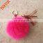 Xcellent Colorful High Quality Raccoon Fur Pompom Cute Couple Pendants