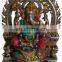 Indian GOD Ganesha Rat On Throne 18.5" Large Brass Stone Statue Figure Hindu Art 18 KG Sculpture Ganesha Religious Statue Art