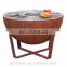 Simple Operation Rusty Outdoor BBQ Firepit With Barbecue