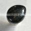 Carbon fiber speed car gear shift knob with mahogany checkered