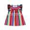 Sunflower Cheetah Floral Summer  Dress For Girls Baby Dress Designs