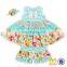 Summer Stripes And Flower Tunic Ruffle Pants Set Giggle Moon Remake Outfits Girls Boutique Children's Clothes Sets