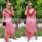 Hot Sales 2020 Women Fashion Casual Dresses Ladies V-Neck Split Long Dresses Women Summer Dresses
