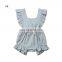 Hot Selling In stock Cute bow front soft Ruffle Cotton baby bodysuit romper 11colors stock now