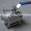 High Pressure Female NPT Thread Quick Install 3PC Ball Valve With Handle