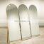 Wholesale Manufacturer Cheap Decorative Metal Framed Arch Full Length Floor Dressing Mirror