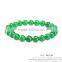 hot sale green malaysian jade round beaded elastic bracelet