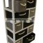 Black Grey White Large Storage Unit Canvas Drawers Basket Rope Bedroom Bathroom