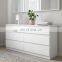 luxury dresser furniture modern wooden high gloss white bedroom 6 drawers dresser