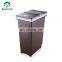 Hot selling square design plastic dust bin with wheel dustbin plastic bedroom dustbin modern dustbin swing lid