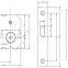 single hook latch sliding door lock backset 46mm