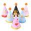 Good Quality Birthday Hat Crown Flurry Ball Happy Birthday Pattern Party Decorations Supplies Party Paper Hat