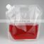 OEM servicebeverage detergent stand up doypack plastic clear spout pouch bag