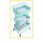3 tiers movable home kitchen tool storage racking organizer trolley utility rolling carts