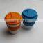 ECO Degradable 100% corn PLA Wholesale Plastic Coffee Mug with Silicone Lid