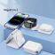 Magnetic 3 In 1 Foldable Wireless Charger For phone 12-15 15w Fast Wireless Charging Stand Station Portable Wireless Chargers