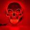 Luminous LED Skull Mask Halloween Horror Scream Creepy Flashy Party Face Masks With Light