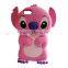 Stitch cell phone case 3D cute cartoon monster mobile phone silicone case For iPhone4/4s/5/5s/6/6 plus Factory Wholesale