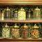 Glass Spice Jars with Clamp Lid, Decorative Antique Glass Jars, Chocolate Jars with Brass