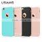 USAMS Original Soft Series Soft TPU Case for iphone 6s 360 Degree Fresh Candy Full cover with dust plug for iphone 6s