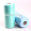 Custom products roll household medical viscose/polyester double sided heavy duty rayon king non woven room wiping cleaning cloth