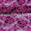 Double colors soft elastic nylon polyter lace fabric