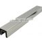 square stainless steel handrail for frameless glass balustrade