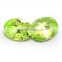 high quality oval shape 10x12mm machine cut loose Apple green stones