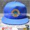 Wholesale Custom Blue Snapback Hat With Imitation Metal Plate Logo Hip hop caps