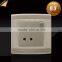 BS standard PC 2 pin wall socket with 1 gang switch