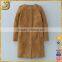 Fashion Style Custom Suede Collarless Long Women Coat                        
                                                Quality Choice