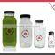 8oz 10oz 16oz Wide mouth french square organic juice glass bottle with printing logo                        
                                                Quality Choice