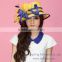 Summer Abaca Sinamay vintage feather hats For Women For Fashion Place , Adjustable Sweatband