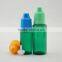 hot selling 10ml green plastic bottle with long thin tip  China