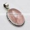 Heart Of Rose !! Pink Rose Quartz 925 Sterling Silver Pendant, Unique Silver Jewelry, Silver Jewelry India