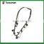 Fashion metal multi-layer chain necklace with tassels and rhinestones