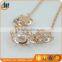 Fashion Stainless steel clear crystal necklace
