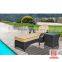 Luxury synthetic rattan outdoor lounge plastic beach sunbeds