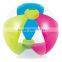 42" Inflatable PVC Beach Ball with Rainbow Color Ribbon Stripes